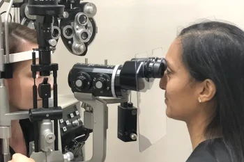 Cataract exam to see if cataract surgery can improve vision