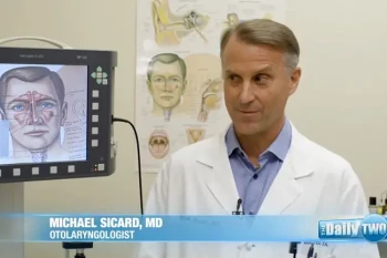 Michael Sicard, MD, discussing fall allergies on WSOC's The Daily Two