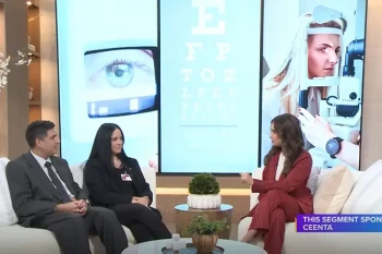 Dr. Omar Punjabi & COA Melanie discussing retina care on WCNC Charlotte Today