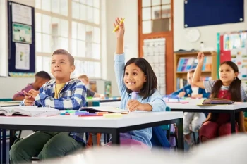 Student in school with hearing loss